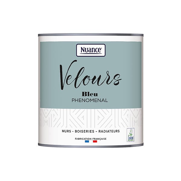 NUANCE - Peinture Velours - Bleu phénoménal - 0,5L - large