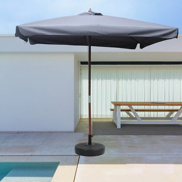 CONCEPT USINE - Parasol  gris droit rond 3 x 3 m PALAWAN - large