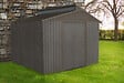 CHALET & JARDIN - Abri jardin métal aspect bois vieilli - L.282xP.257xH.222cm - vignette