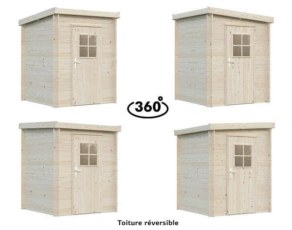 WHITE WOOD - Abri de jardin en bois Zoé 1 ép.19mm - White Wood - 3,2m² - large