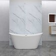 AICA SANITAIRE - Panneau mural de douche marbre blanc 80x210cm+80x210cm avec 1 profilé - vignette