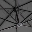OVIALA - Parasol Déporté 3x4m Inclinable Rotatif + 4 Dalles Lestées anthracite  - Caserta - vignette