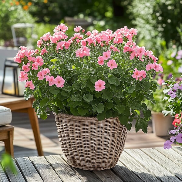PLANT IN A BOX - Anti-Moustiques - Set de 6 - Pelargonium - Hauteur 15-25cm - âŒ€10,5cm - large