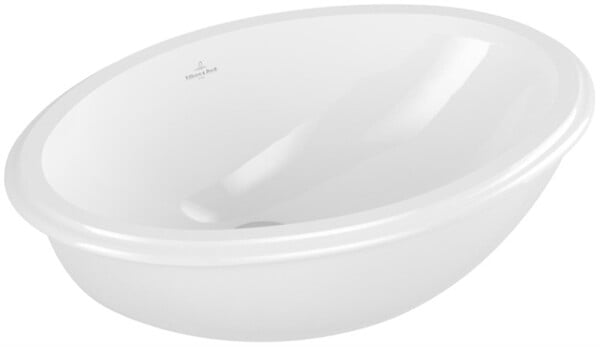 VILLEROY ET BOCH - Vasque EVANA à encastrer par dessous - Dimensions: 500 x 350 x 200 mmm - Coloris : blanc brillant - large