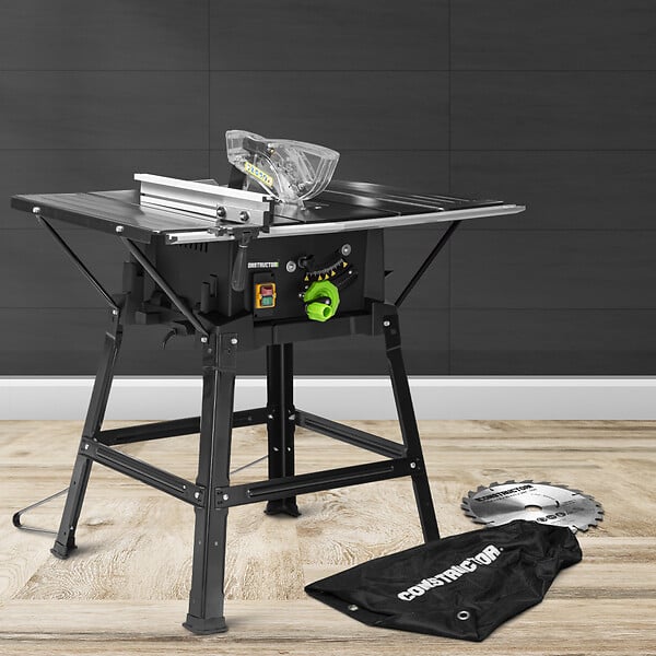 CONSTRUCTOR - Table scie circulaire 2000W - 254mm - Livrée avec 2 lames (24 et 40 dents) - large