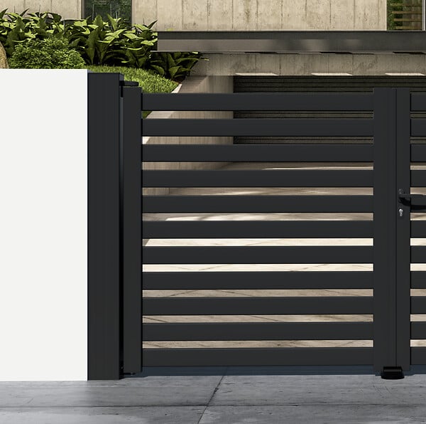 ELSEALU - Poteaux aluminium pour portail 2500x150x150cm - large