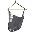VOUNOT - Chaise suspendue hamac avec 2 oreillers Gris - vignette
