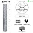 VOUNOT - Grillage a poule avec fils 25mm en acier galvanise 1x50M - vignette