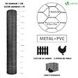VOUNOT - Grillage a poule avec fils 13mm en PVC gaine gris 1x50M - vignette