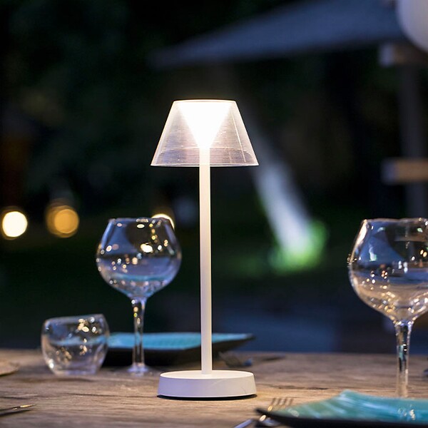 LUMISKY - Lampe de table sans fil BEVERLY blanc H34cm - large