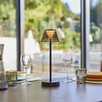 LUMISKY - Lampe de table sans fil BEVERLY Noir H34cm - vignette