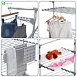 VOUNOT - Sechoir a linge etendoir ailes pliables 4 niveaux avec maille - vignette