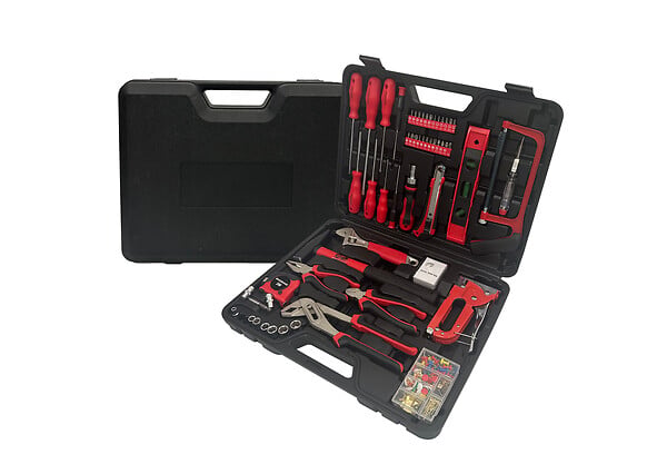 Malette à outils 60 pièces - Acier - Coffret de rangement - large