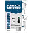 EASY CLOTURE - Portillon barreaudé acier galvanisé passage 1m H 1m20 Noir - vignette
