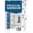 EASY CLOTURE - Portillon barreaudé acier galvanisé passage 1m H 1m50 Noir - vignette