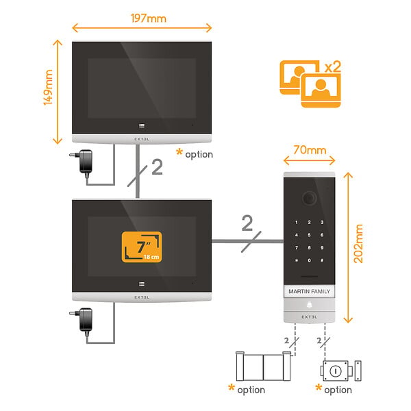 AVIDSEN - Visiophone connecté Extel avec écran 7 pouces - large