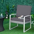 OUTSUNNY - Coussins de fauteuil de jardin zippés déhoussables - galettes de chaise de jardin - épais rembourrage 7 cm - polyester haute densité gris - vignette