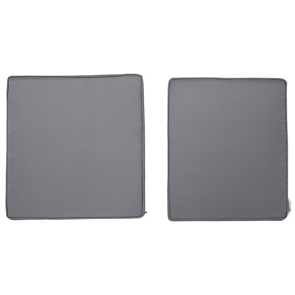 OUTSUNNY - Coussins de fauteuil de jardin zippés déhoussables - galettes de chaise de jardin - épais rembourrage 7 cm - polyester haute densité gris - large