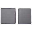 OUTSUNNY - Coussins de fauteuil de jardin zippés déhoussables - galettes de chaise de jardin - épais rembourrage 7 cm - polyester haute densité gris - vignette