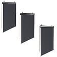 ID MARKET - Lot de 3 stores enrouleurs L.124 x H. 225 CM pour pergola gris anthracite - vignette