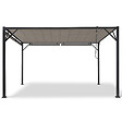 ID MARKET - Pergola édition luxe lames orientables 3x4 M et 4 stores taupe - vignette