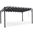 ID MARKET - Pergola lames orientables 3x4 M gris anthracite - vignette