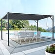 ID MARKET - Pergola lames orientables 3x4 M gris anthracite - vignette