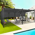 ID MARKET - Pergola édition spéciale toit rétractable 3x6 M et 6 stores gris anthracite - vignette