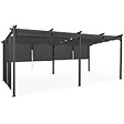 ID MARKET - Pergola édition spéciale toit rétractable 3x6 M et 6 stores gris anthracite - vignette