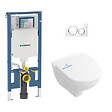 GEBERIT - Duofix Pack Bâti-support + Cuvette suspendue + Abattant  + Plaque de déclenchement (SLIM-O.NOVO49-C) - vignette