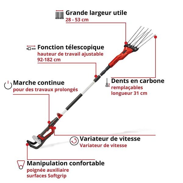 EINHELL - Secoueur de fruits sans fil GE-FS 18/53 Li-Solo - large