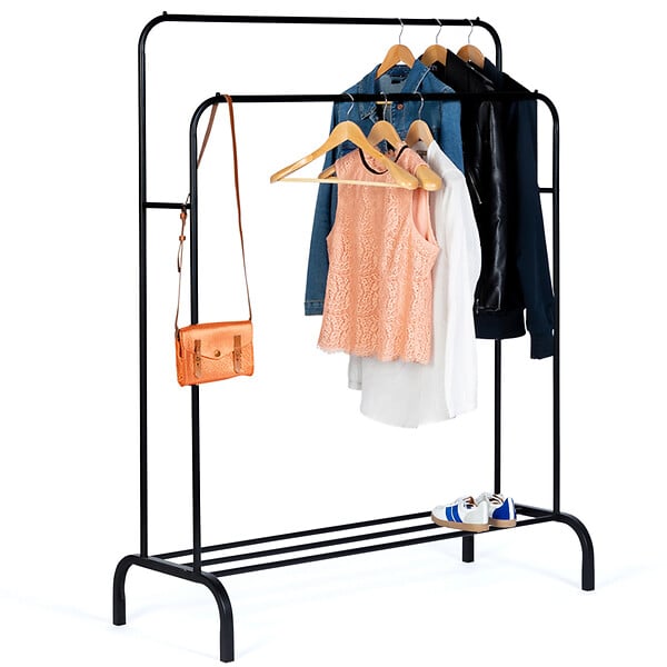 ID MARKET - Portant vêtements double PETER penderie XXL - large