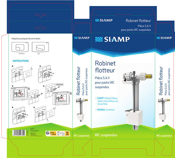 SIAMP - Robinet flotteur SAV WC Suspendus 535-6 - large
