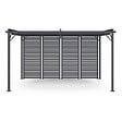 ID MARKET - Pergola édition collector persienne toit rétractable 3x4M 4 pans modulables gris anthracite - vignette