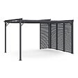 ID MARKET - Pergola édition collector persienne toit rétractable 3x4M 4 pans modulables gris anthracite - vignette