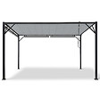 ID MARKET - Pergola édition luxe lames orientables 3x4 M et 4 stores gris clair - vignette