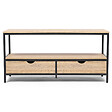 ID MARKET - Ensemble meubles de salon buffet, table basse relevable et meuble TV DETROIT design industriel - vignette