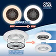 COOL CLIMA - Ventilateur de plafond avec éclairage Led + télécommande - vignette