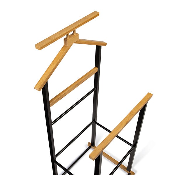 ID MARKET - Valet de chambre TOM effet bois et métal - large