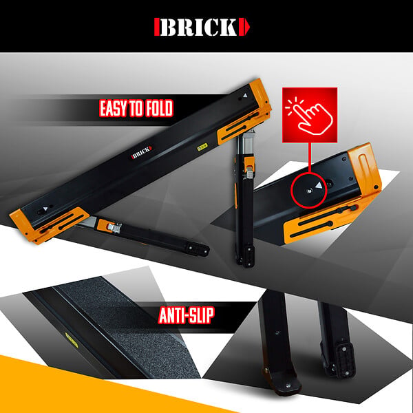 BRICK - Tréteau d atelier métallique pliable et téléscopique - Charge max 590kg - large