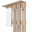 ID MARKET - Vestiaire d'entrée avec miroir PAULIN design hêtre portes noires - vignette