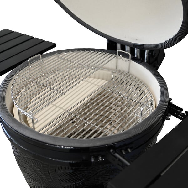 BARBECOOK - Barbecue kamado céramique Kamal 2.0 L - Noir - grille 46 cm - large