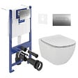 VILLEROY & BOCH - ViConnect Pro S Pack WC bâti Villeroy & Boch + WC sans bride + abattant Softclose + set d'isolation + plaque (VICONTESI2CHSET) - vignette