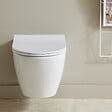 PLANETE BAIN - Cuvette WC suspendu sans bride semi carénée Samara, abattant slim frein de chute déclipsable - vignette