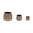 ATMOSPHERA - Lot de 3 Cache-pots aspect Rotin D 20 D 29 et D 45 cm - vignette