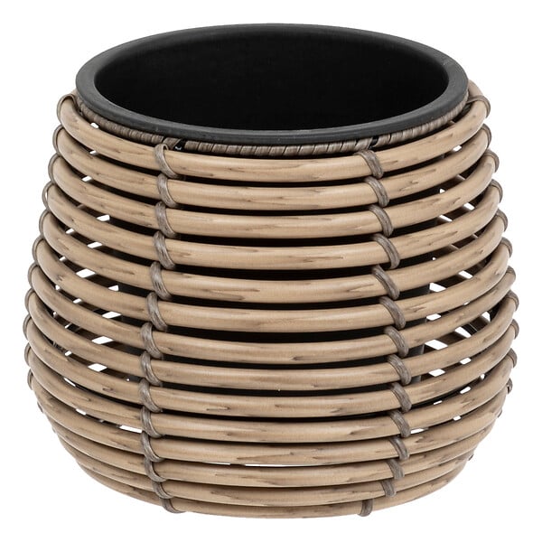 ATMOSPHERA - Lot de 3 Cache-pots aspect Rotin D 20 D 29 et D 45 cm - large