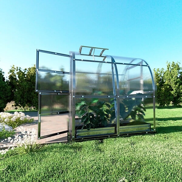 KLASIKA GREENHOUSES - Serre de jardin KLASIKA SLIM 2 x 2 m (4 m²) , 6 mm avec revêtement en polycarbonate - large