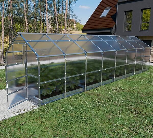 KLASIKA GREENHOUSES - Serre de jardin KLASIKA BERNARD 2,35 x 8 m (18,8 m²), 6 mm avec revêtement en polycarbonate - large