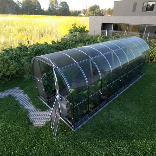 KLASIKA GREENHOUSES - Serre de jardin KLASIKA ARCH 3 x 6 m (18 m²), 6 mm avec revêtement en polycarbonate - large