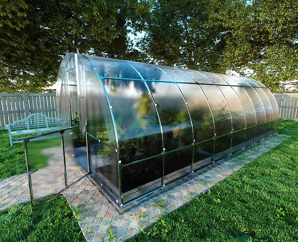 KLASIKA GREENHOUSES - Serre de jardin - KLASIKA TUBE 3 x 6 m (18 m²), 6 mm avec revêtement en polycarbonate KLASIKA GREENHOUSES - large